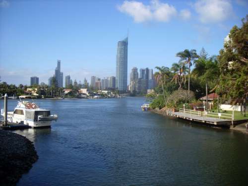 Surfers Paradise skyline in the Gold Coast in Queensland, Australia free photo