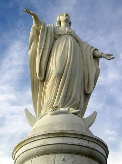 The statue of the Virgin Mary in Santiago, Chile free photo