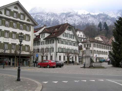 The village square in Stans, Switzerland free photo