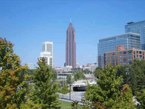 View of the high towers of Atlanta, Georgia free photo