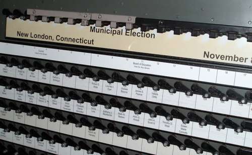 Voting Machine in New London, Connecticut free photo