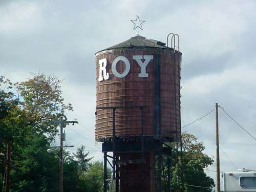 Water tower in Roy, Washington free photo