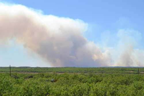 Wildfire and Smoke in Texas free photo