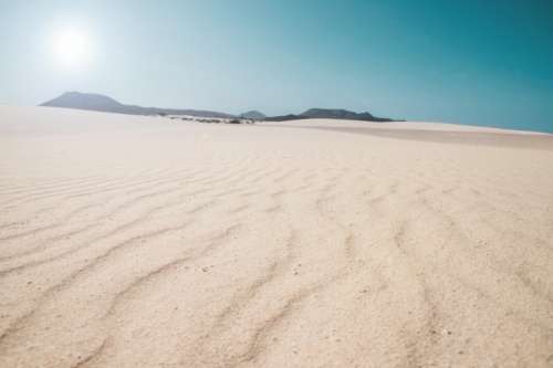 Sand dunes in Fuerteventura desert