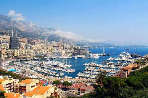 Wonderful panorama of Monaco in the summer