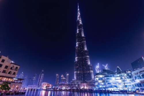 Amazing night Dubai with Burj Khalifa