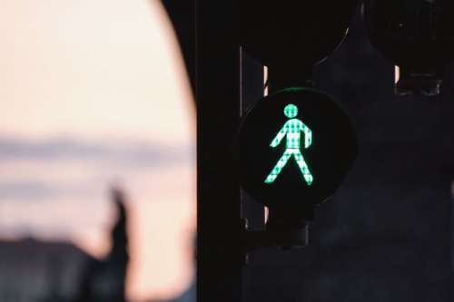 Traffic light on green