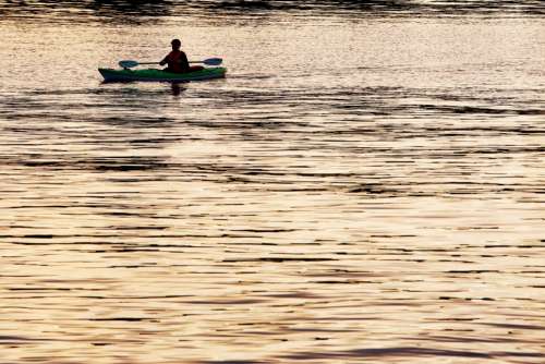 Kayak On Golden River