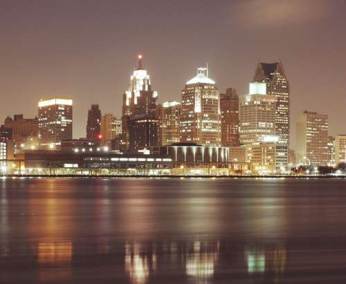 Detroit by night