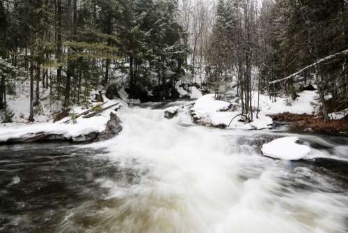 Winter Running River