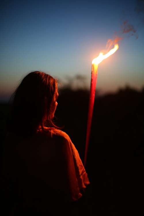 Girl holding a Fire Stick