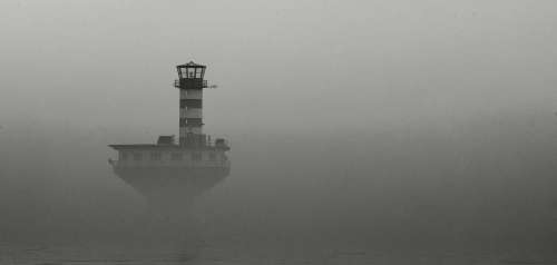 Lighthouse in the mist