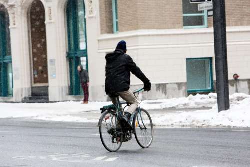 Biker In The Street