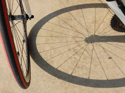Bike Wheel and Shadow