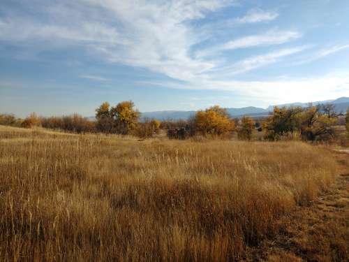Fall Prairie and Mountain Landscape