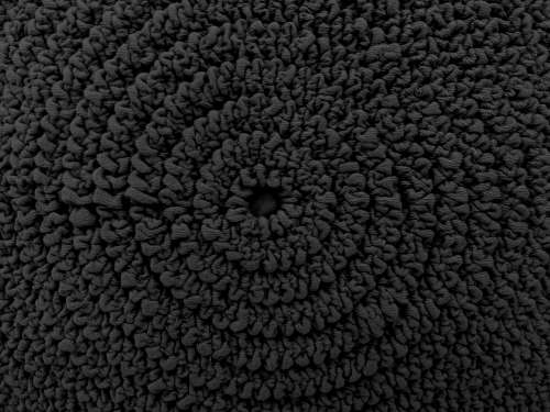 Gathered Black Fabric in Concentric Circles Texture