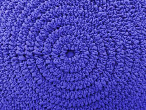 Gathered Blue Fabric in Concentric Circles Texture