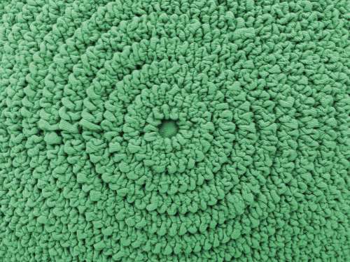 Gathered Green Fabric in Concentric Circles Texture