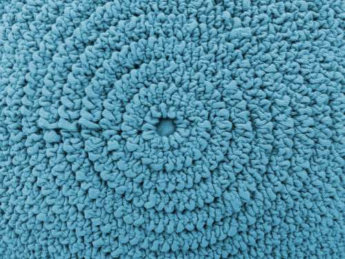Gathered Light Blue Fabric in Concentric Circles Texture