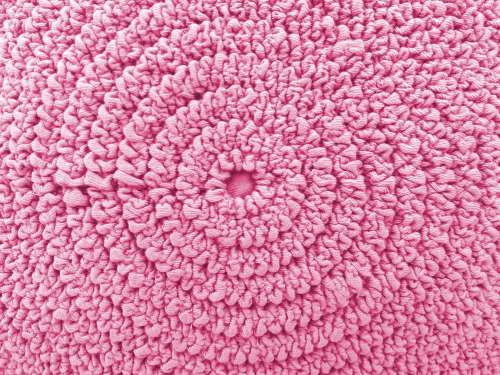 Gathered Pink Fabric in Concentric Circles Texture