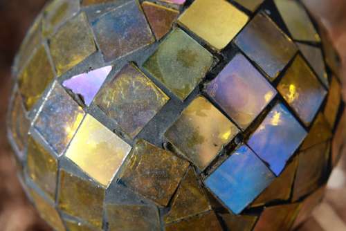 Gold Glass Mosaic Ball