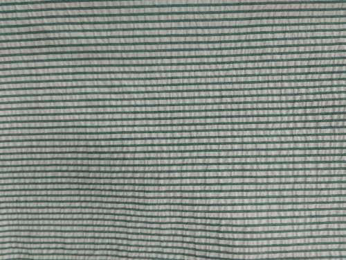 Green and White Striped Fabric Texture