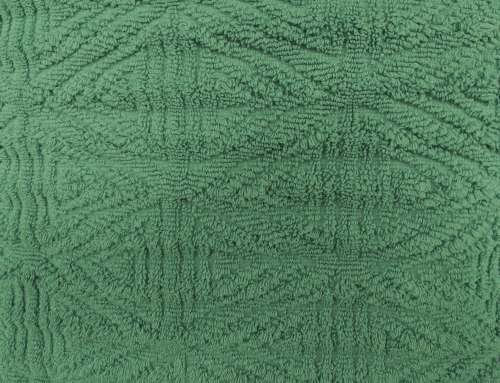 Green Textured Throw Rug Close Up