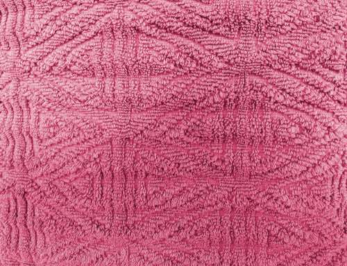 Pink Textured Throw Rug Close Up