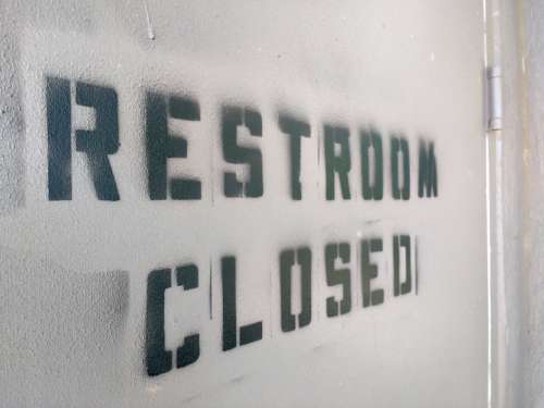 Restroom Closed Sign