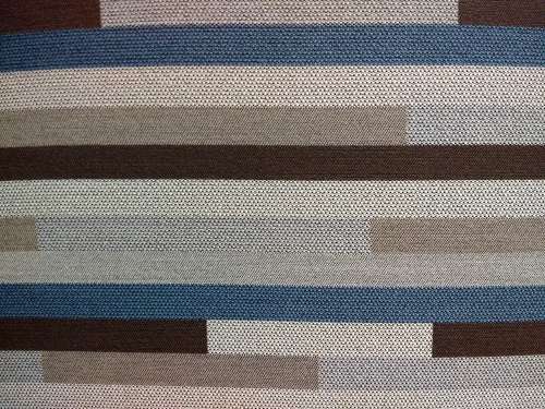 Striped Brown and Blue Upholstery Fabric Texture