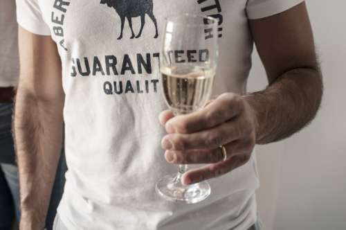 man with a champagne glass celebrating happy new year 2019 free image