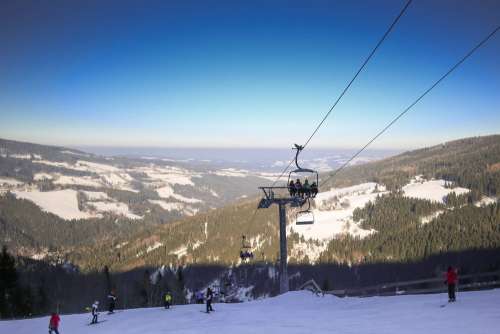 Austria Ski Lift Panorama
