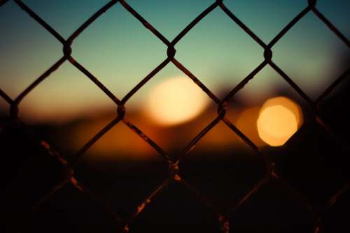Abstract Bokeh Through a Fence