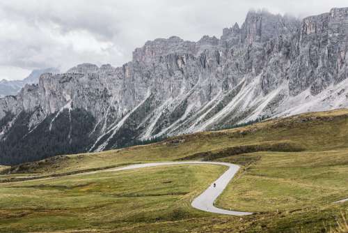 Beautiful Mountains & Roads Around Giau Pass in Italy