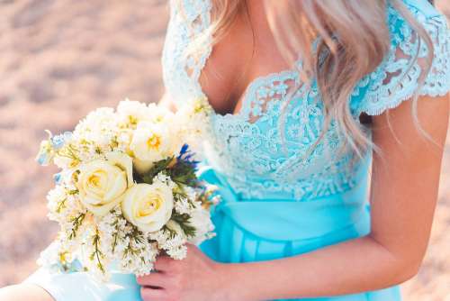 Bridesmaid with Beautiful Flower