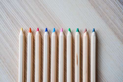 Colored Pencils in a Row #1
