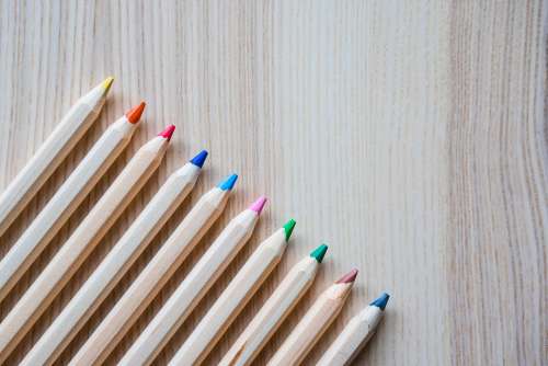 Colored Pencils in a Row #3