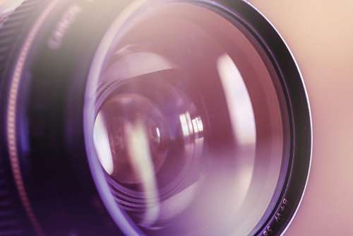 Colorful DSLR Lens Close Up