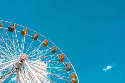 Ferris Wheel Amusement Park with Place for Text