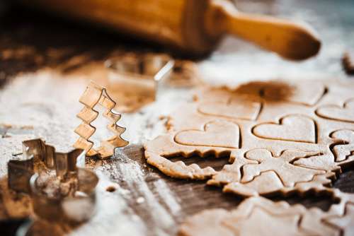 Preparing Christmas Sweets for Baking