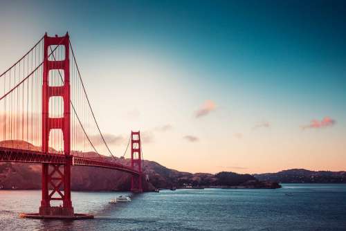 The Golden Gate Bridge Sunset
