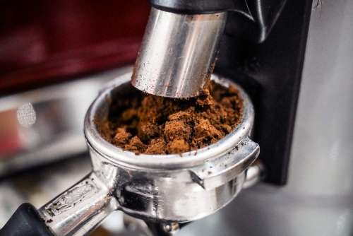 Freshly Ground Coffee from Coffee Grinder
