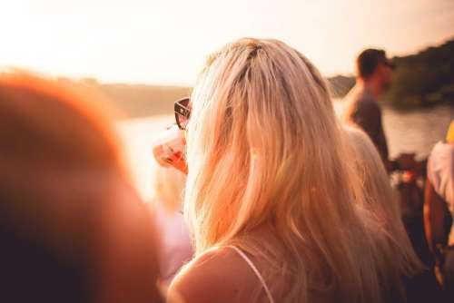 Girl Drinking in Sunlights