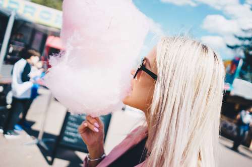 Girl with Cotton Candy