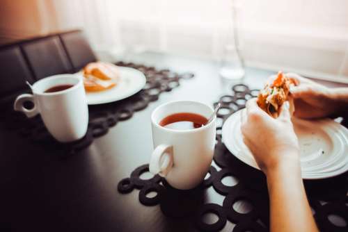 Healthy Morning Snack with a Tea