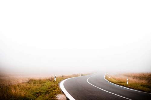 Lonely Foggy Road