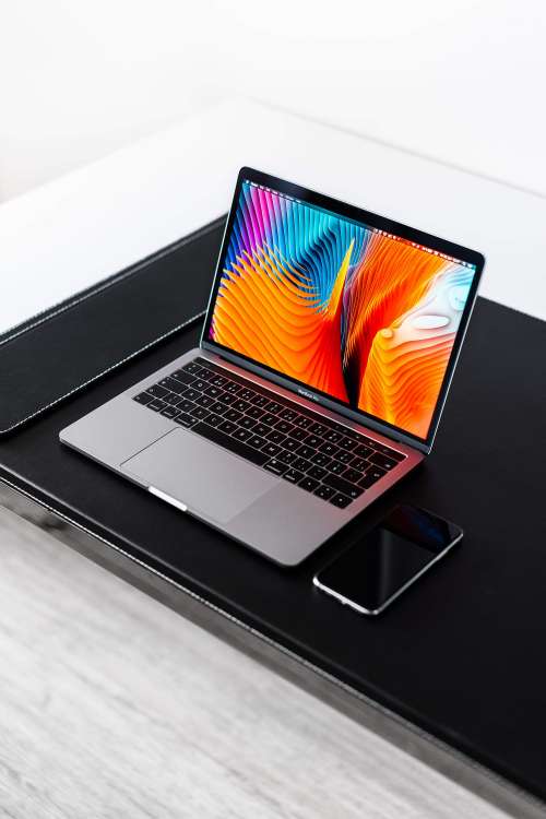 Modern Laptop MacBook Pro Mockup Vertical