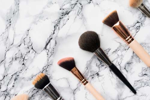 Makeup Brushes with Place for Text