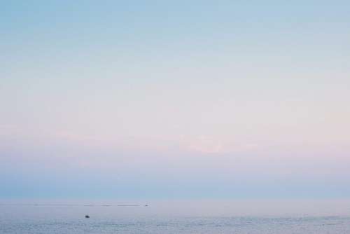 Minimalist Evening Sea Horizon