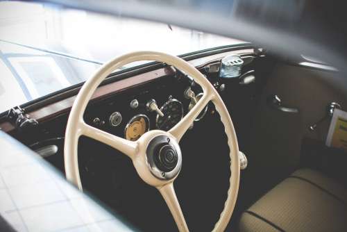 Oldtimer Car Steering Wheel